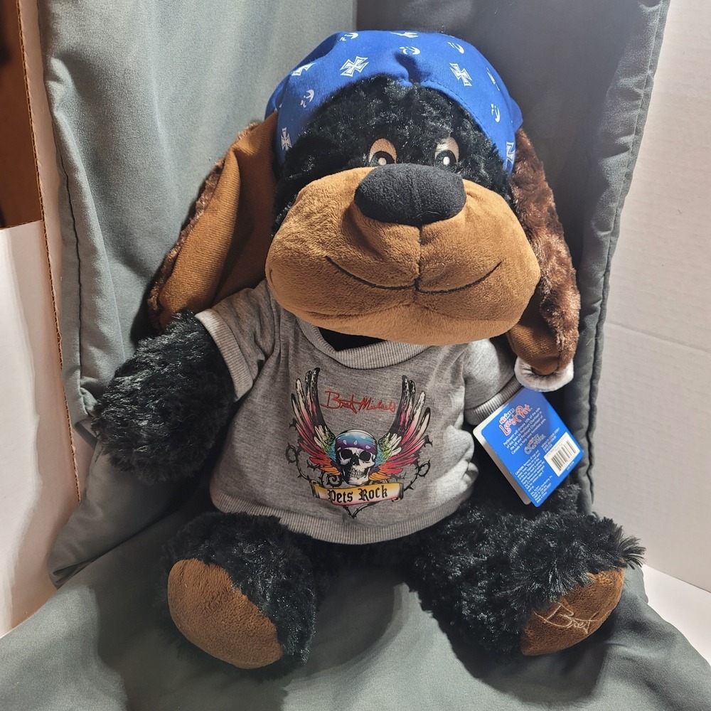 Luv a Pet "Chance" Pets Rock Dog by Bret Michaels 18" Plush Toy w/Squeaker‎